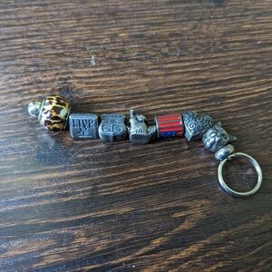 Zable 925 Silver Charm Bead Keychain